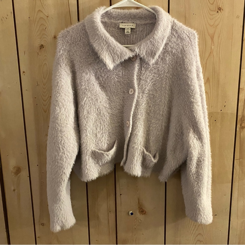 Topshop Cream Teddy Jacket